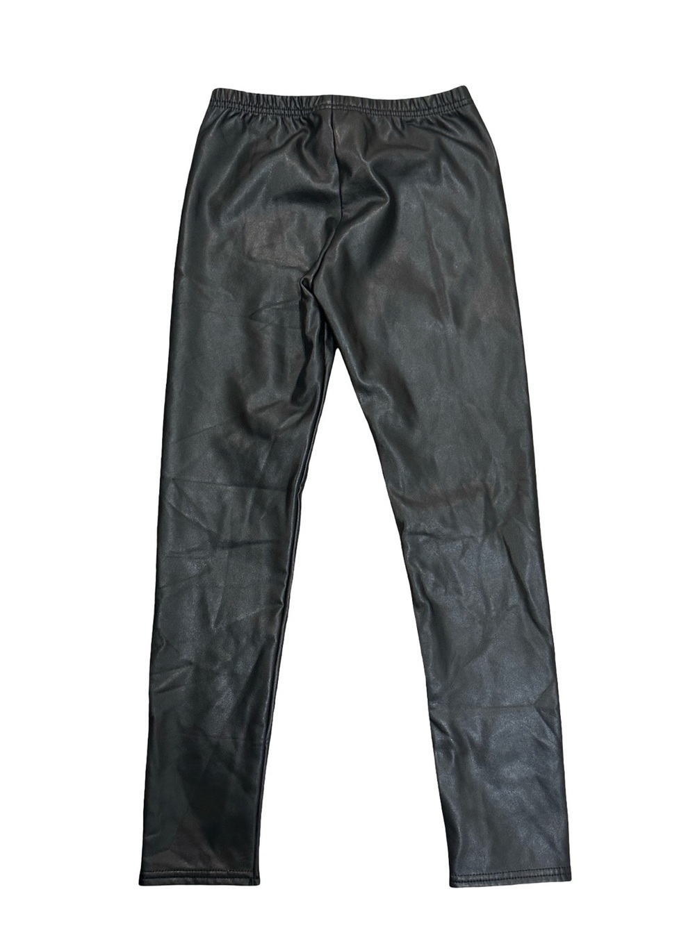 Boboli Girls Size 8 Black Faux Leather Leggings